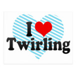 I Love Twirling Postcard