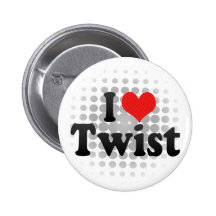 I Love Twist Pinback Button