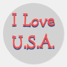 I Love U.S.A., I Love U.S.A. Sticker
