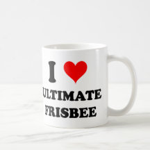 I Love Ultimate Frisbee Coffee Mugs