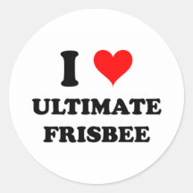 I Love Ultimate Frisbee Sticker