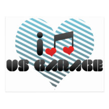 I Love Us Garage Postcard