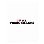 I Love US Virgin Islands Post Card