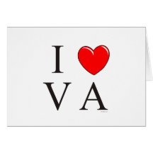 I love VA Greeting Card