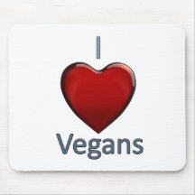 I Love Vegans Mousepads