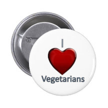 I Love Vegetarians Pin