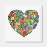 I Love Veggies Refrigerator Magnets