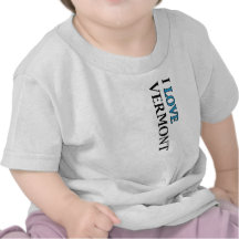 I Love Vermont Design Tee Shirt