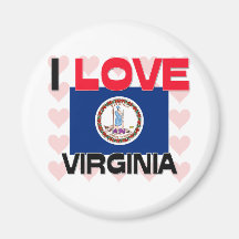 I Love Virginia Fridge Magnet