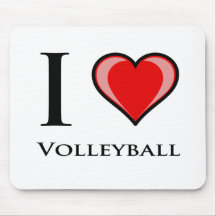 I Love Volleyball Mousepads