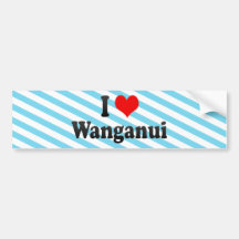 I Love Wanganui, New Zealand Bumper Sticker