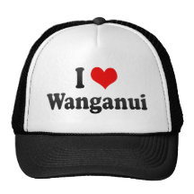 I Love Wanganui, New Zealand Mesh Hat