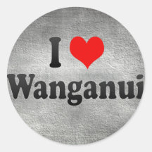 I Love Wanganui, New Zealand Stickers