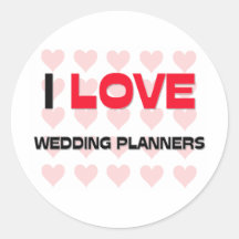 I LOVE WEDDING PLANNERS STICKER