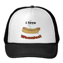 I Love Weenies ~ Hot Dogs Trucker Hat