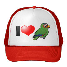 I Love White-fronted Amazons Hats