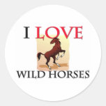 I Love Wild Horses Sticker
