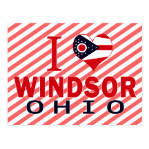 I love Windsor, Ohio Postcard