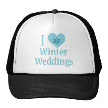 I Love Winter Weddings Hat