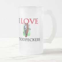 I Love Woodpeckers Coffee Mugs