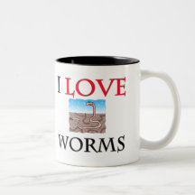 I Love Worms Coffee Mug