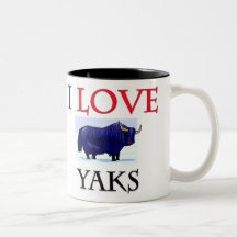I Love Yaks Coffee Mugs
