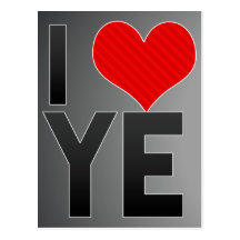 I Love YE Postcard
