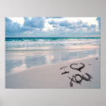I Love You, Beach Sunset Posters