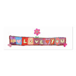 I Love You Bookmark Cards Business Card Templates