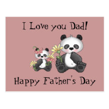 I Love you Dad! Happy Father's Day Post Cards