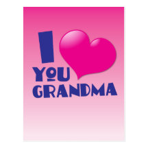 I love you grandma postcard