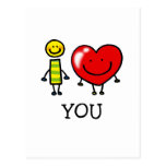 i love YOU Post Card