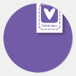 I love you purple sticker