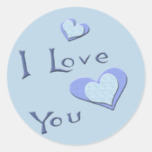 I Love You Valentine T-shirts and Gifts Round Stickers