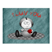 I Love You Valentine's Postcard
