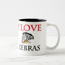 I Love Zebras Mug