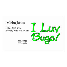 I Luv Bugs Business Card