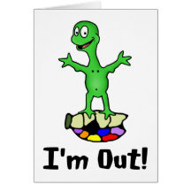 I’m Out Turtle Greeting Card