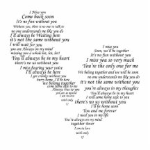 I Miss You - Broken Separated Heart Cut Outs
