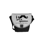 I Moustache you a Question Messenger Bags