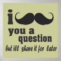I moustache you a question posters