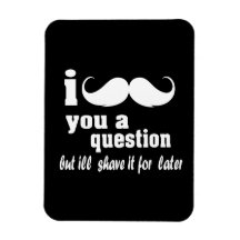 I moustache you a question vinyl magnets