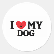 I ♥ My Dog Stickers