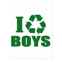 I Recycle Boys Post Card