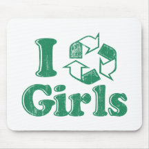 I Recycle Girls Mouse Pads