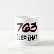I Rep That 763 Area Code Coffee Mugs