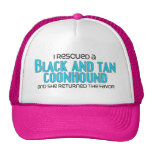 I Rescued a Black and Tan Coonhound (Female Dog) Mesh Hats