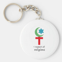 i respect all religions.png key chains