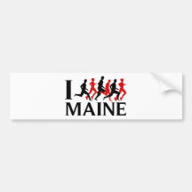 I RUN MAINE BUMPER STICKERS