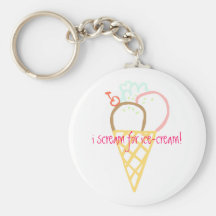 i scream for ice-cream! keychain